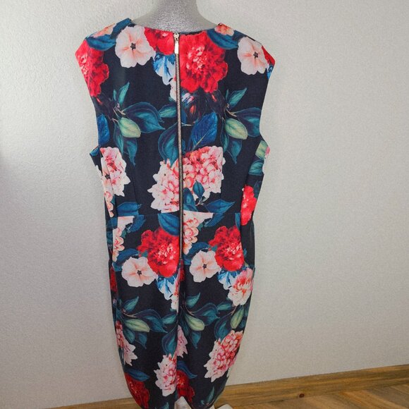 Calvin Klein Floral Sheath Scuba Dress Plus Size 22W - Picture 8 of 14